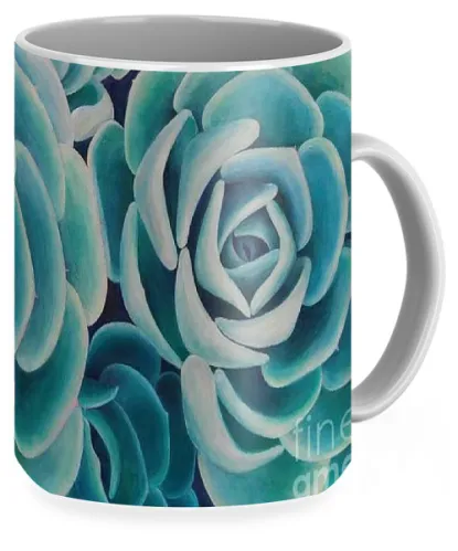 Echeveria Imbricata Coffee Mug Succulents by Tara Esperanza | $27.00