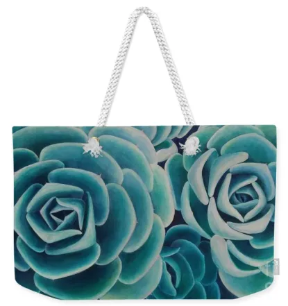 Echeveria Imbricata Weekender Tote Succulents by Tara Esperanza | $73.00