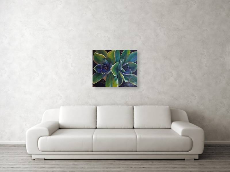 Purple and Green Metal Print Succulents by Tara Esperanza | $266.00